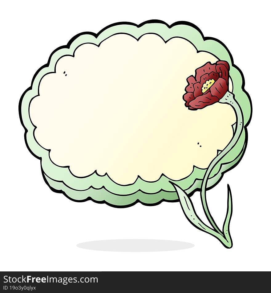 Cartoon Flower And Cloud Frame