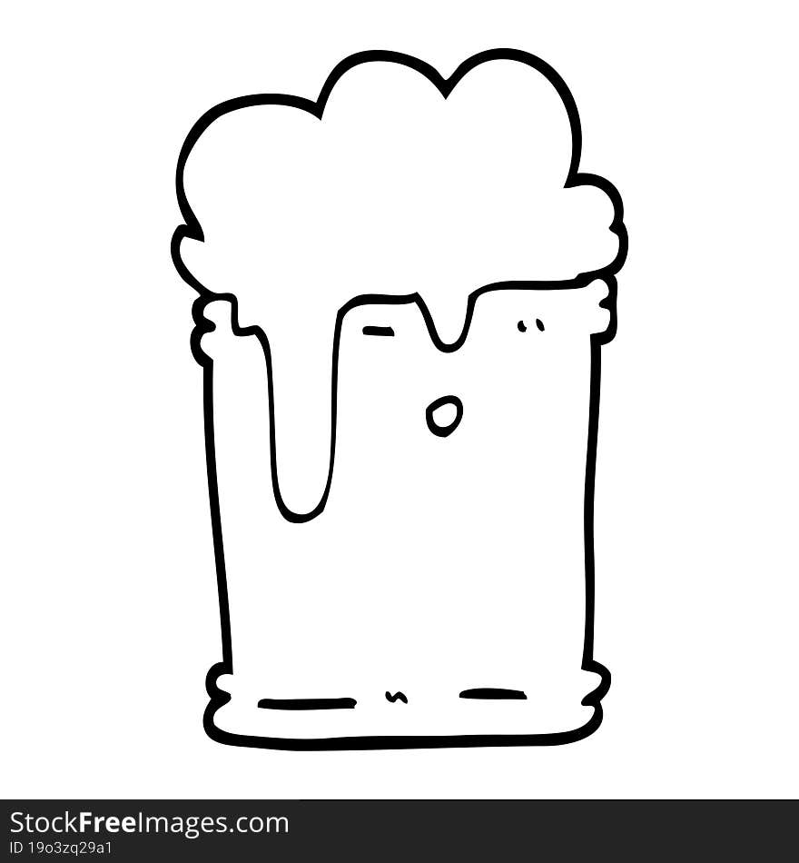 black and white cartoon fizzy drink