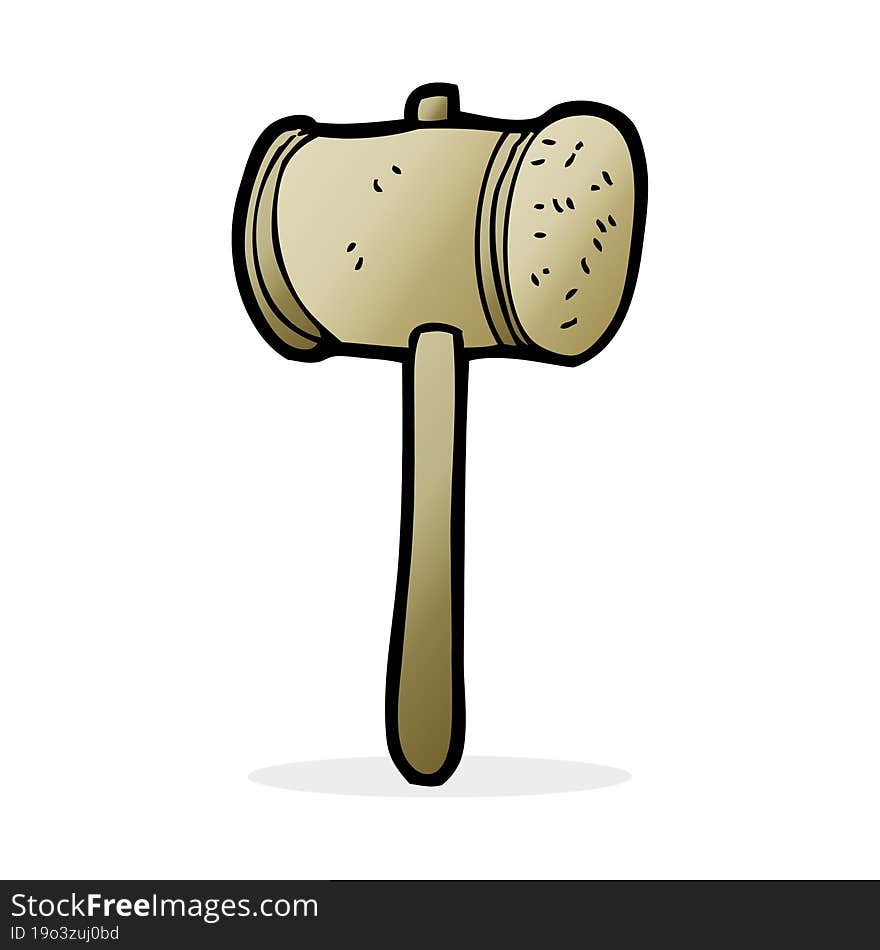 cartoon wooden hammer