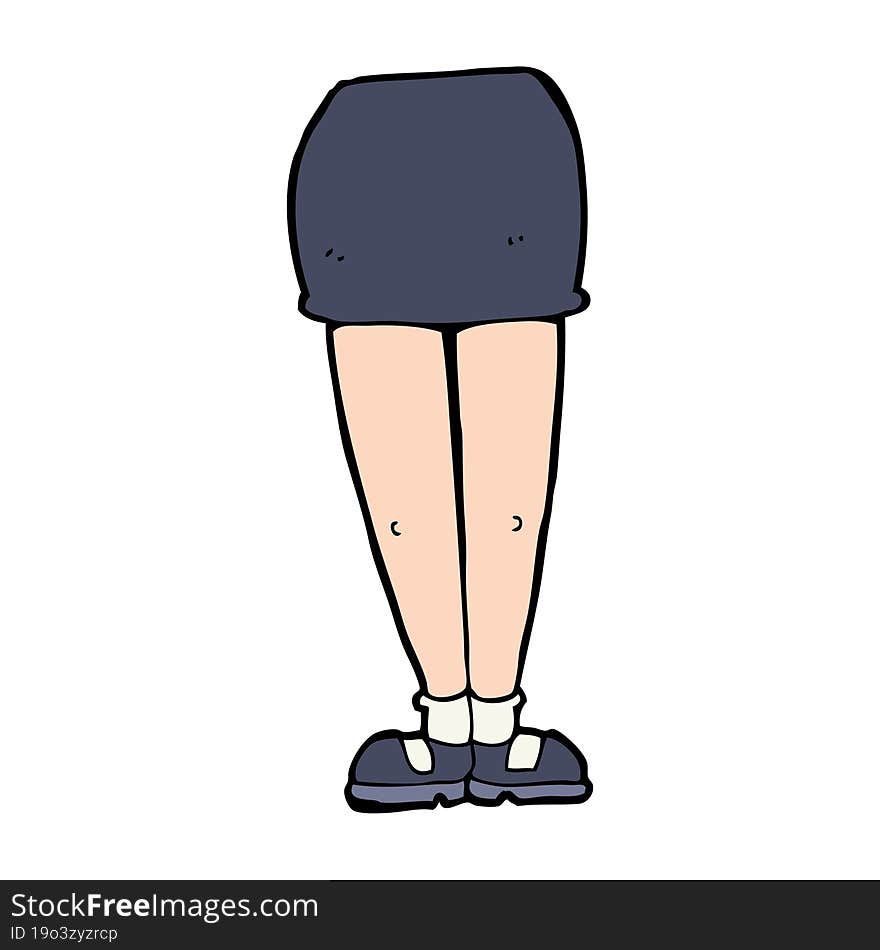 cartoon female legs