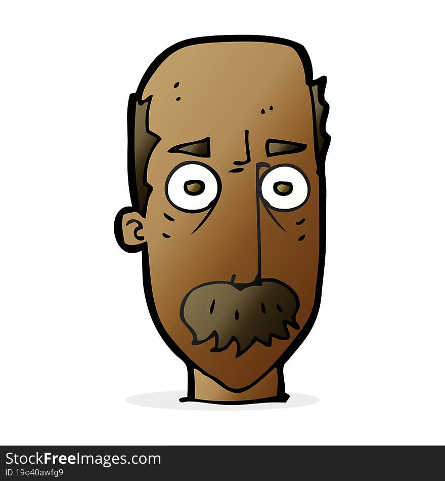 Cartoon Man With Mustache