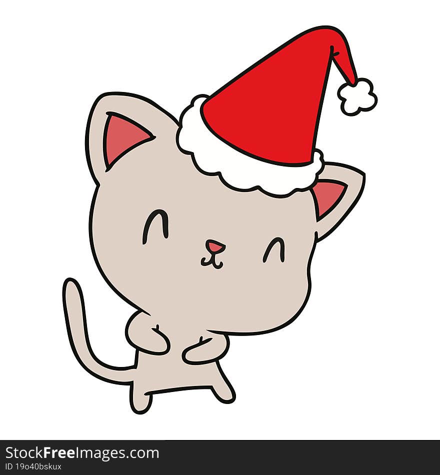 Christmas Cartoon Of Kawaii Cat