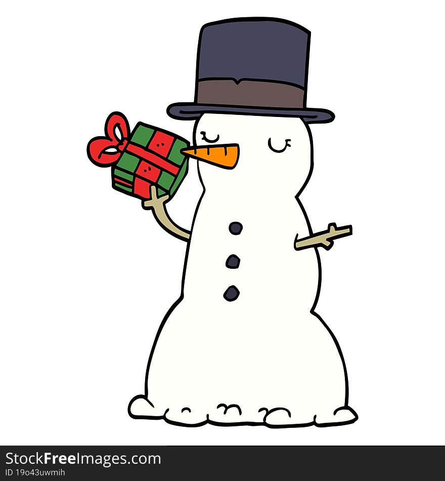 cartoon snowman