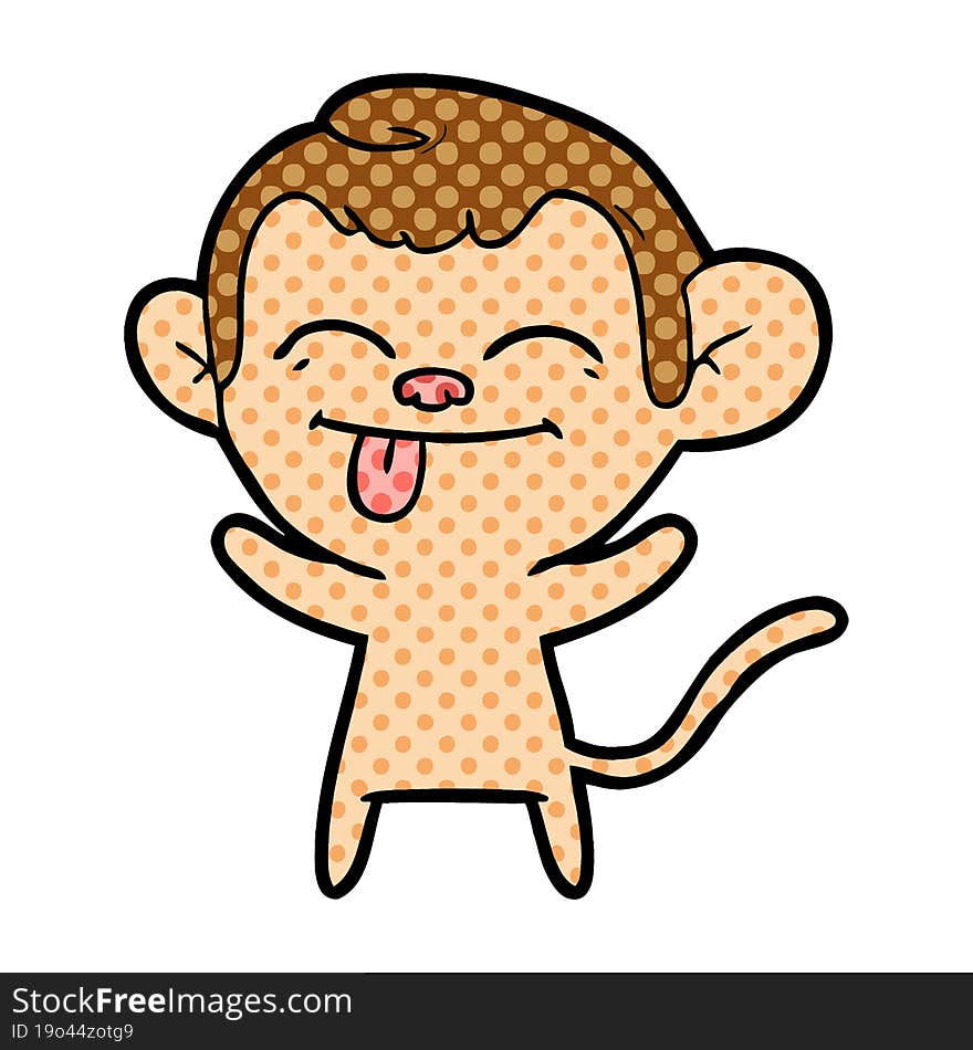 funny cartoon monkey. funny cartoon monkey