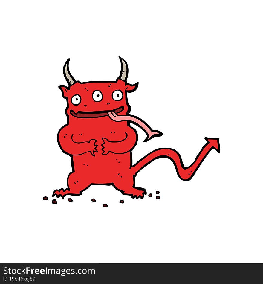 cartoon little demon