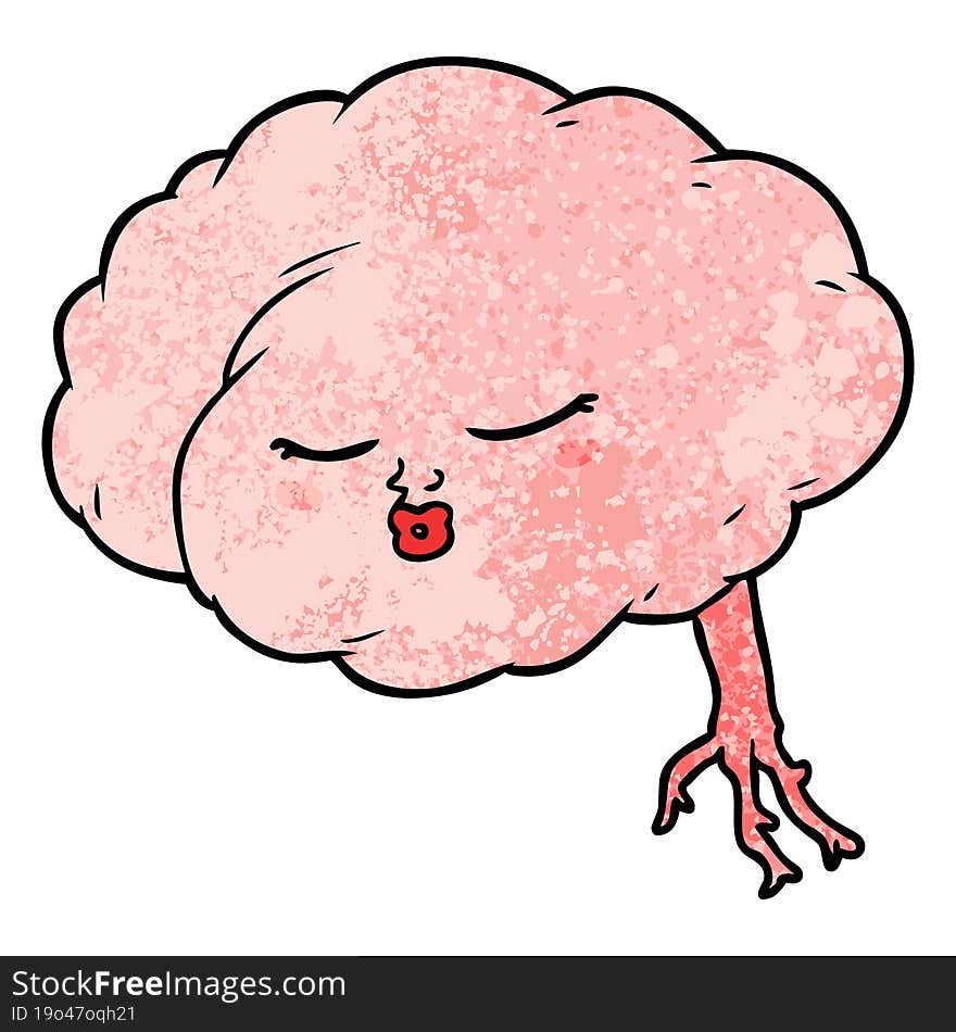 cartoon brain. cartoon brain