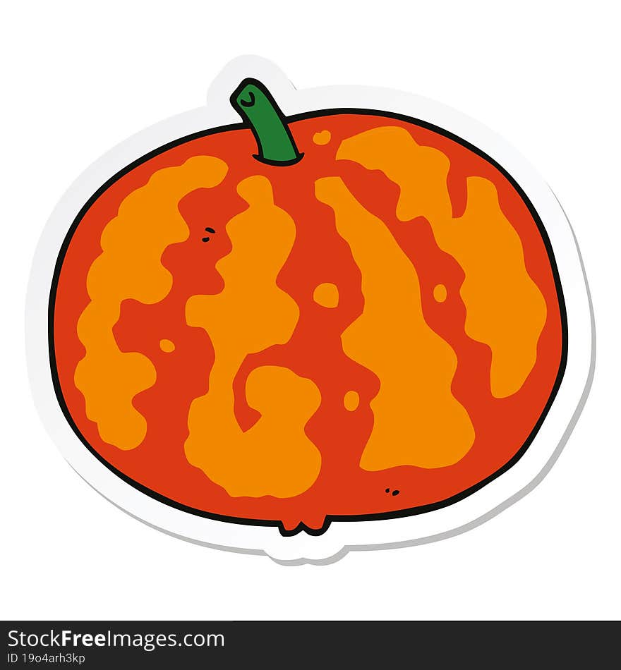 sticker of a cartoon melon