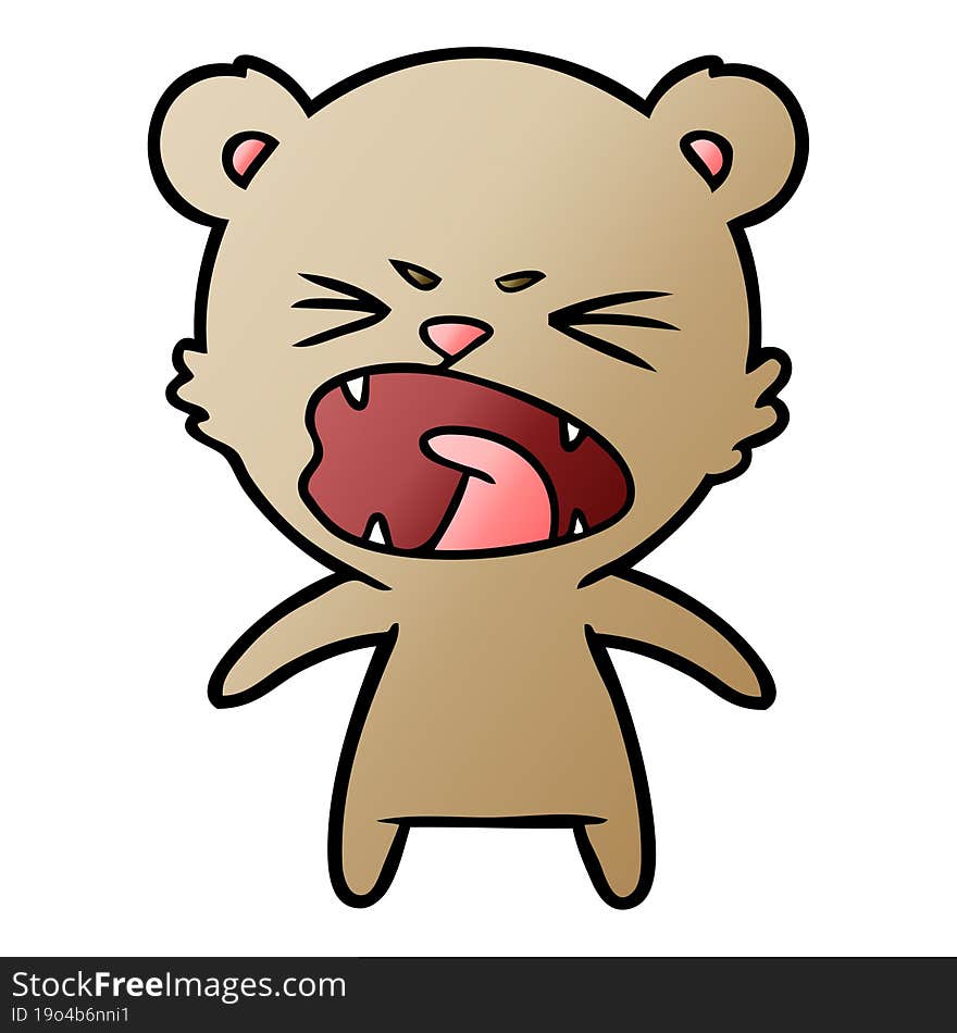 angry cartoon bear. angry cartoon bear