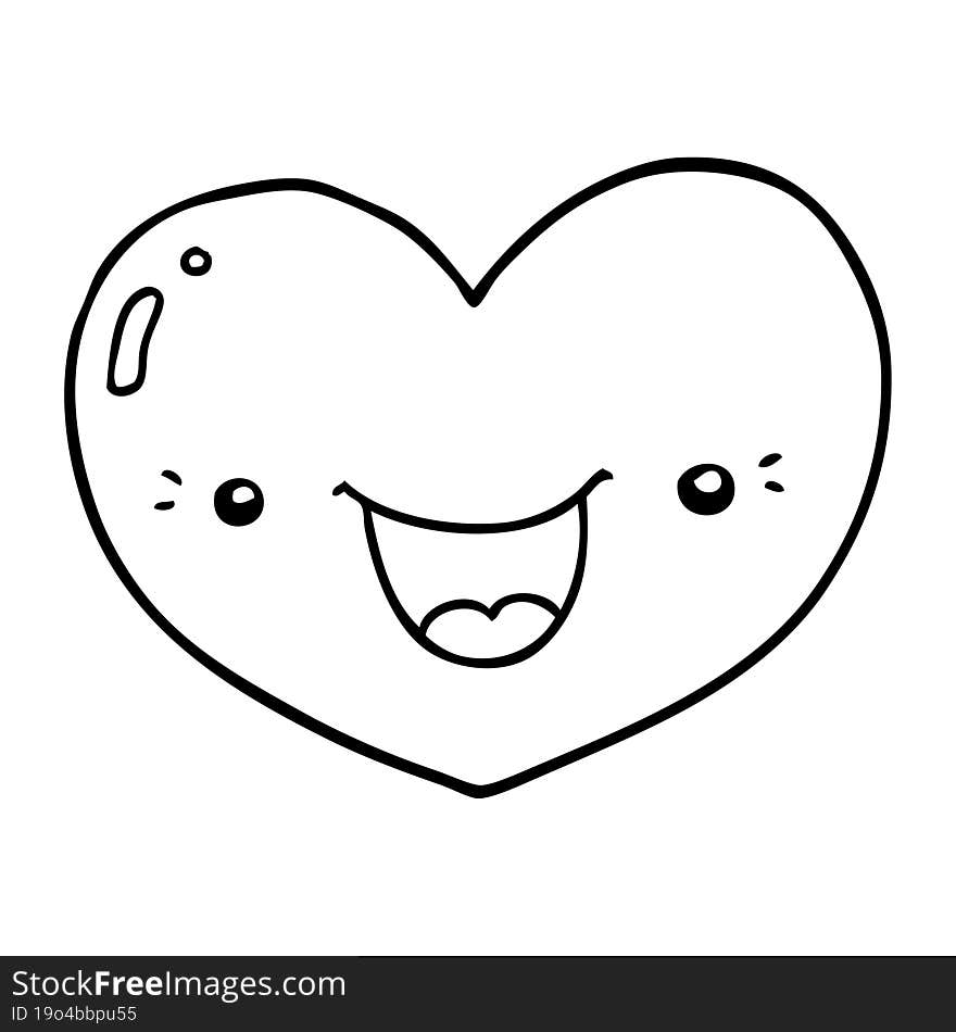 Cartoon Love Heart Character