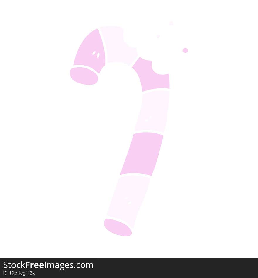 cartoon doodle pink candy cane