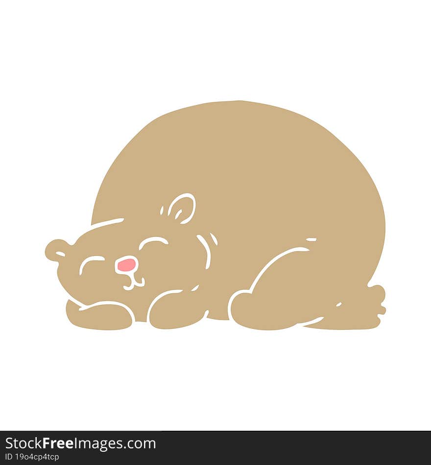 cartoon doodle content bear sleeping