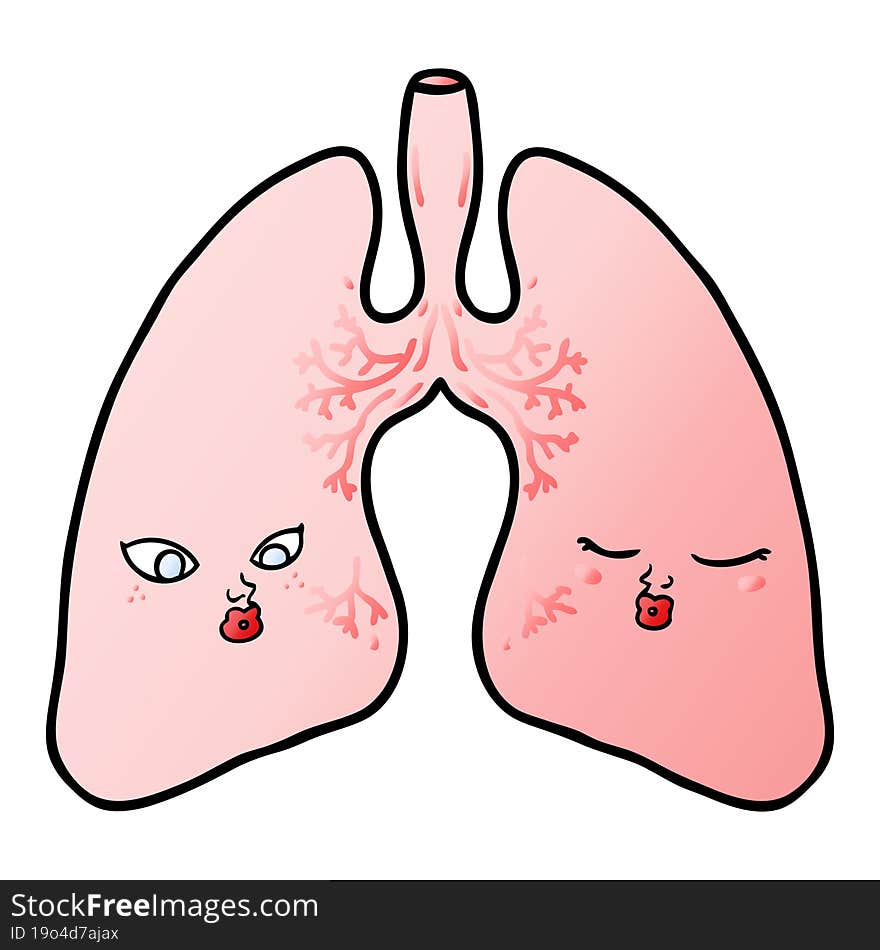 cartoon lungs. cartoon lungs