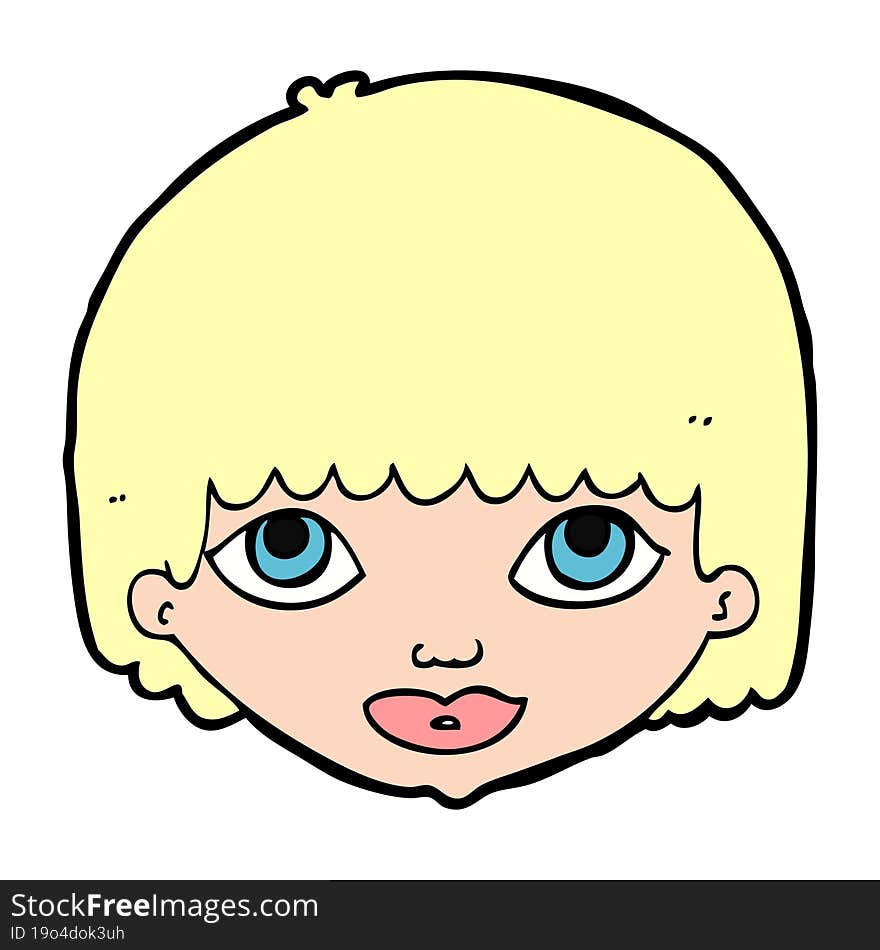 Cartoon Female Face