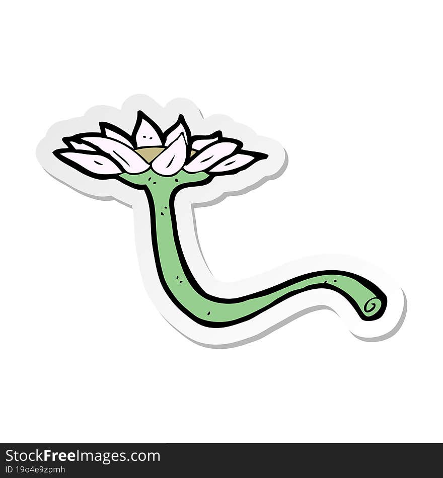 sticker of a cartoon flower