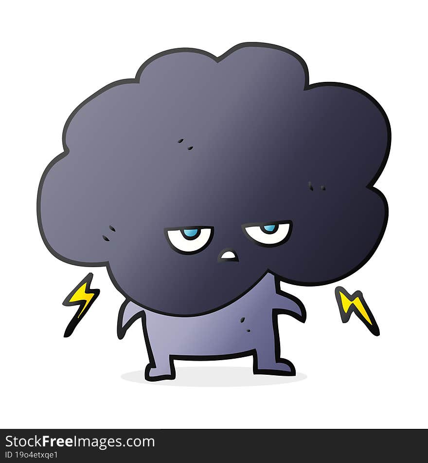 cartoon raincloud