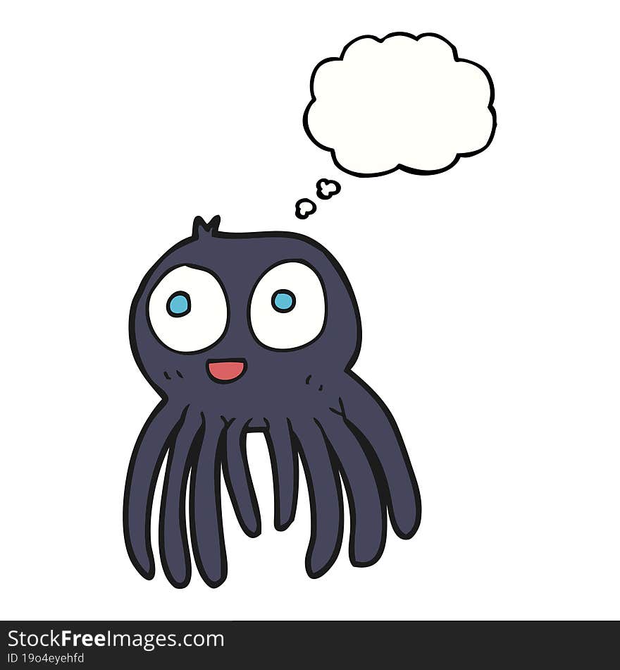 Thought Bubble Cartoon Spider