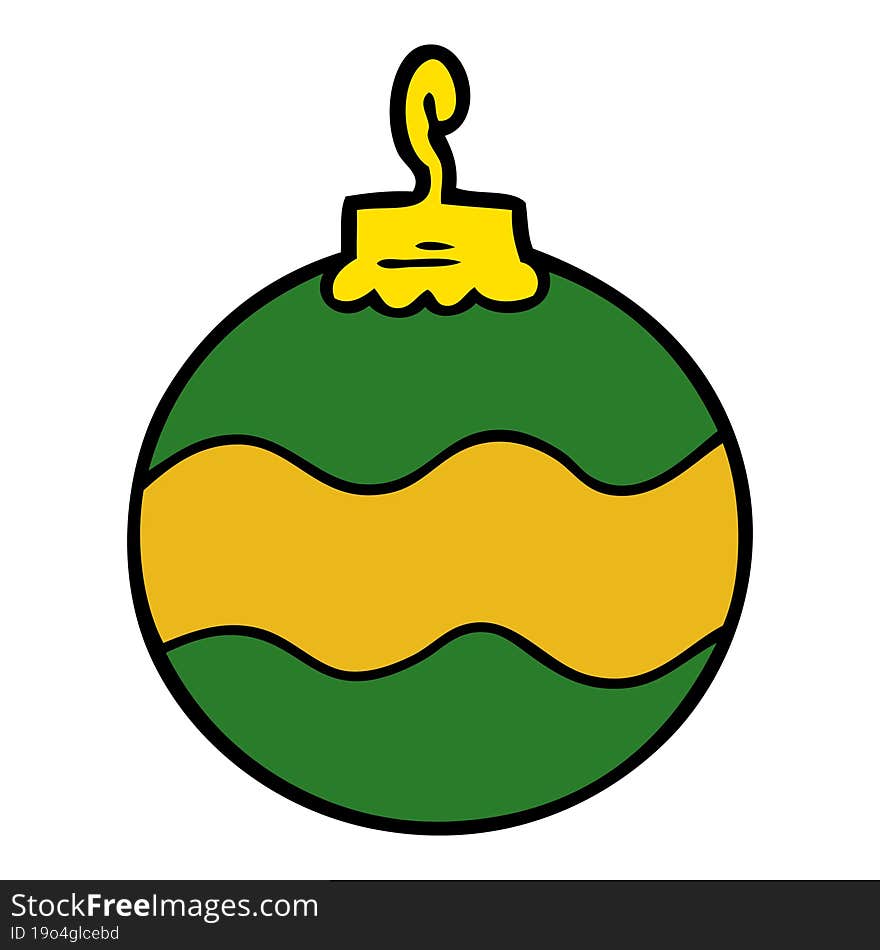 cartoon christmas bauble. cartoon christmas bauble