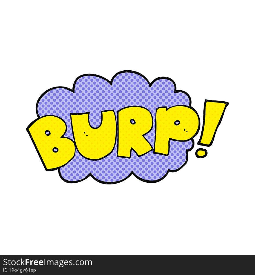 cartoon burp text