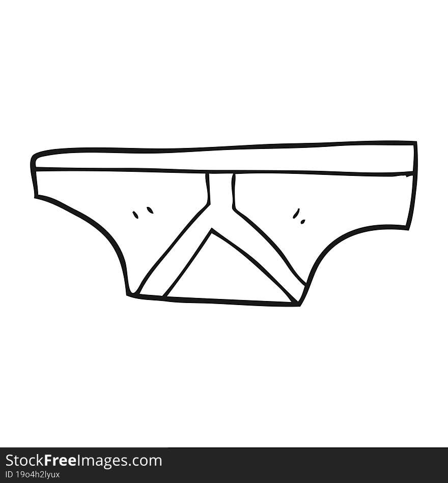 Black And White Cartoon Underpants