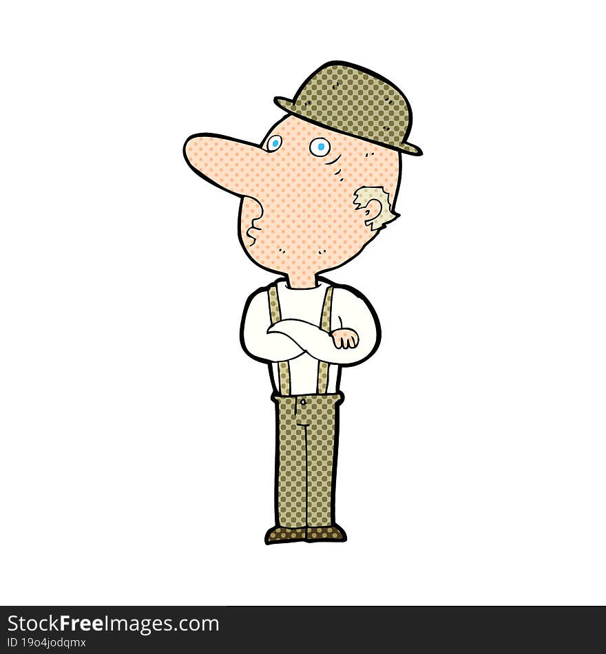 cartoon man in hat