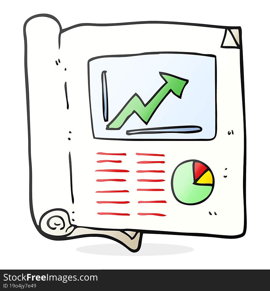 freehand drawn cartoon business document