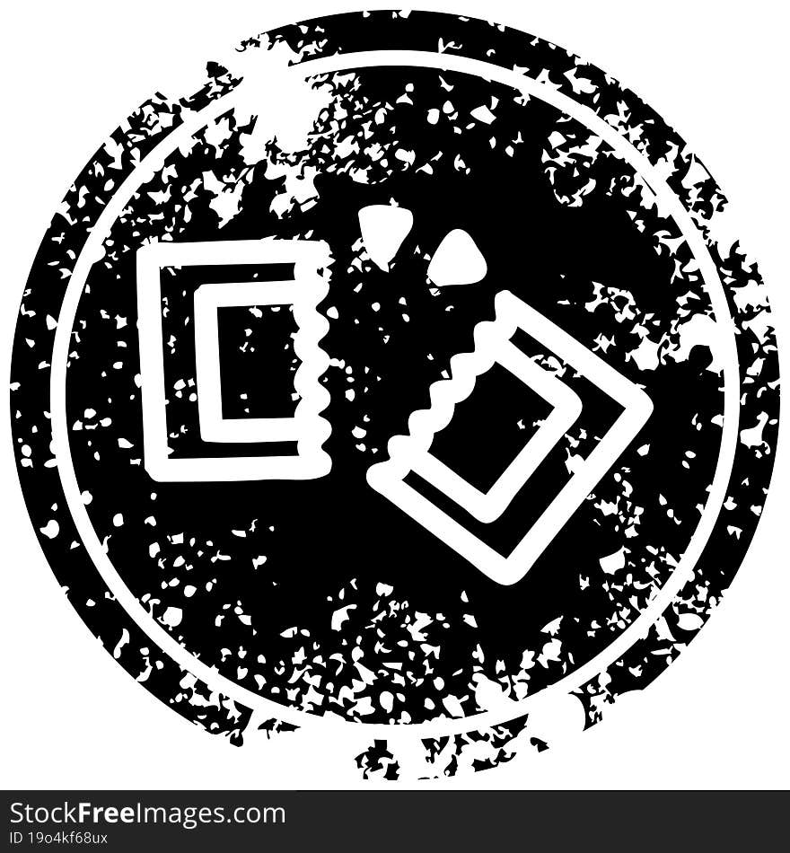 movie ticket distressed icon