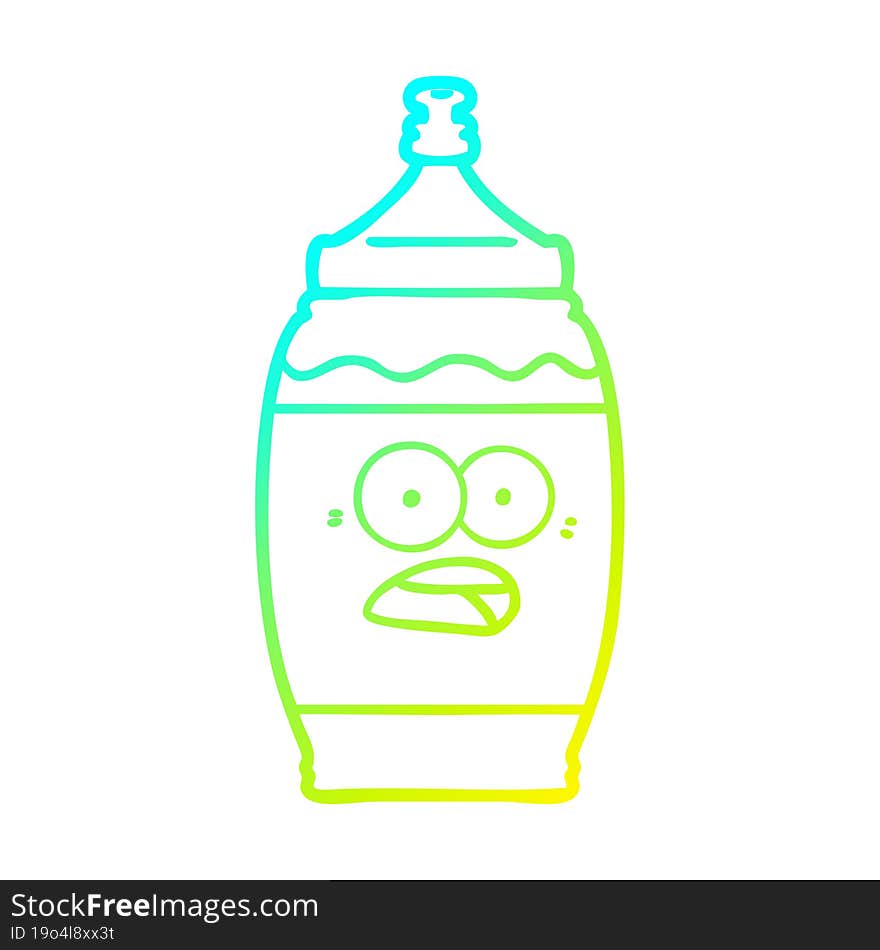 Cold Gradient Line Drawing Cartoon Sports Drink