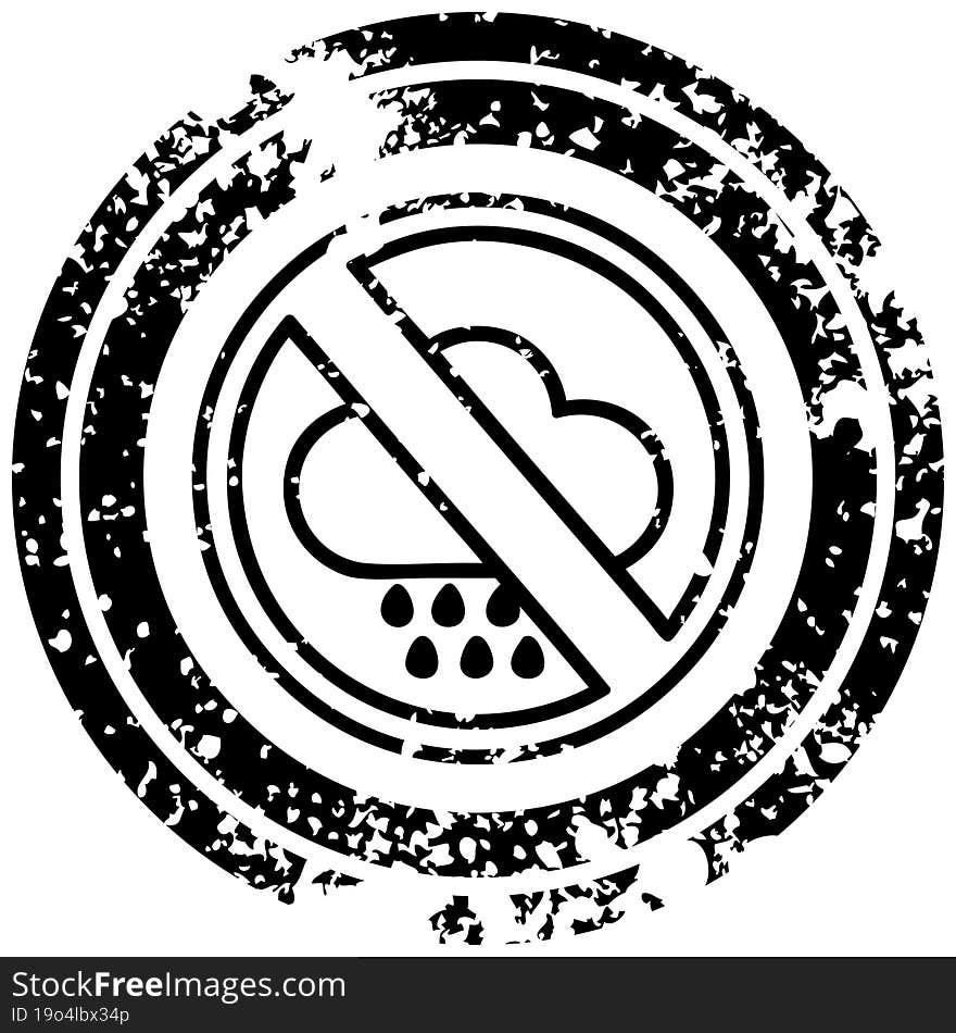 no bad weather distressed icon