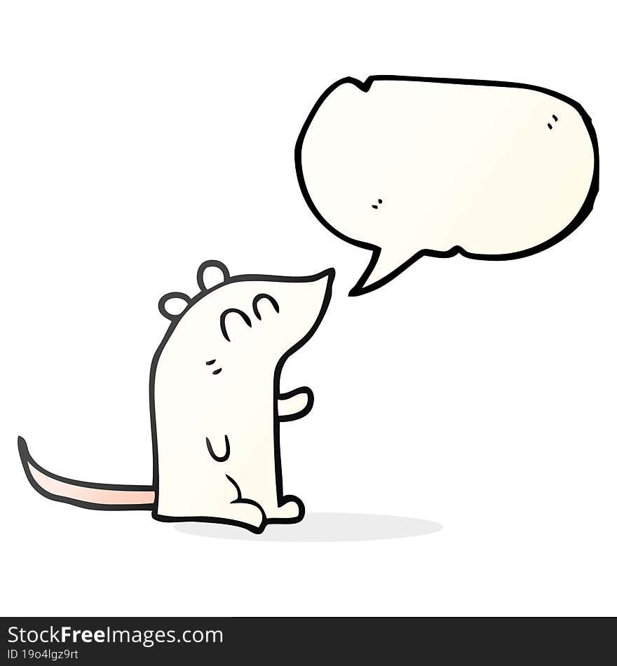 speech bubble cartoon mouse