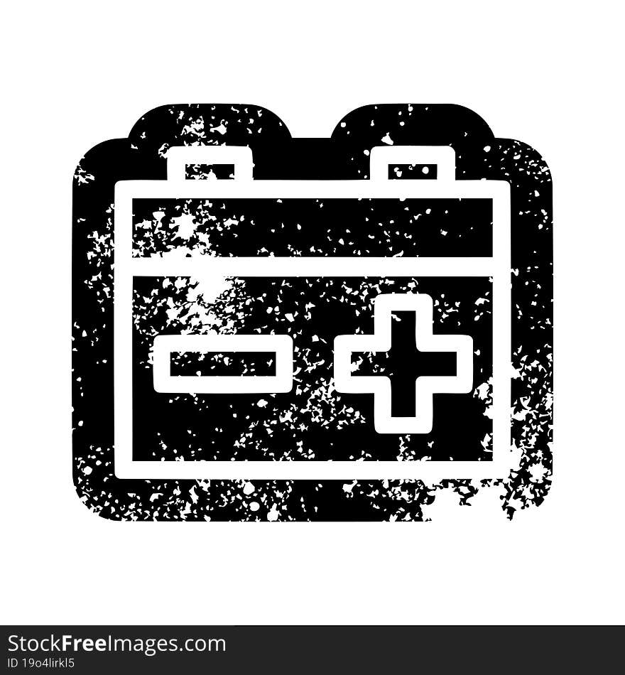 Industrial Battery Distressed Icon