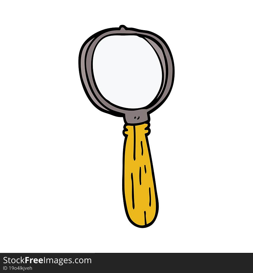 Cartoon Doodle Magnifying Glass