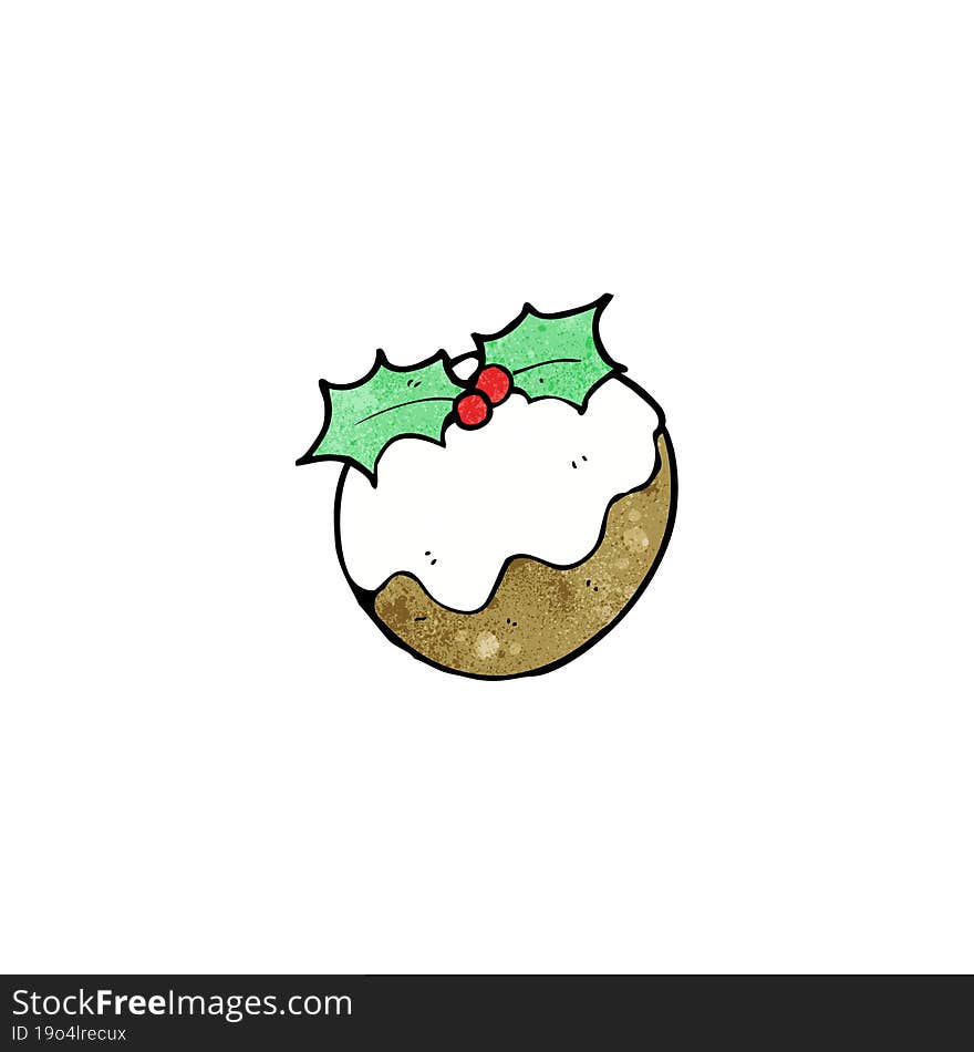 cartoon christmas pudding