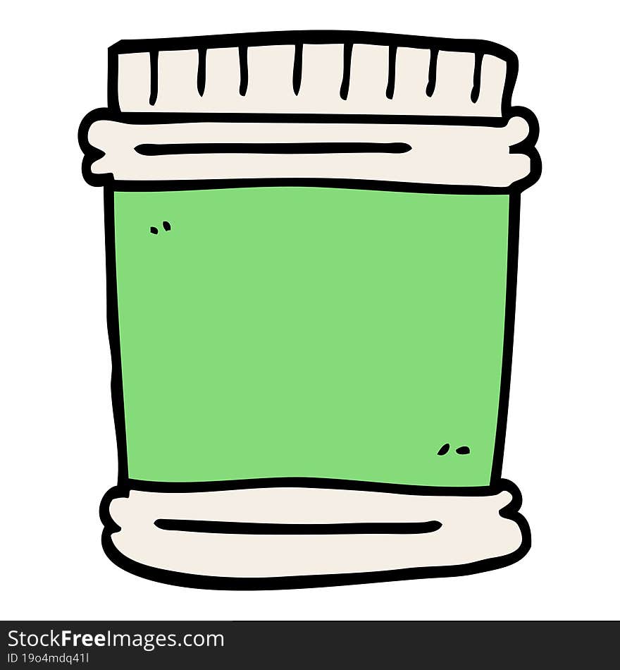 cartoon doodle vitamin pots