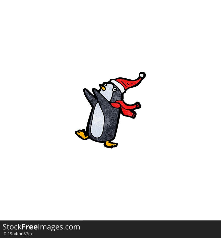 cartoon christmas penguin