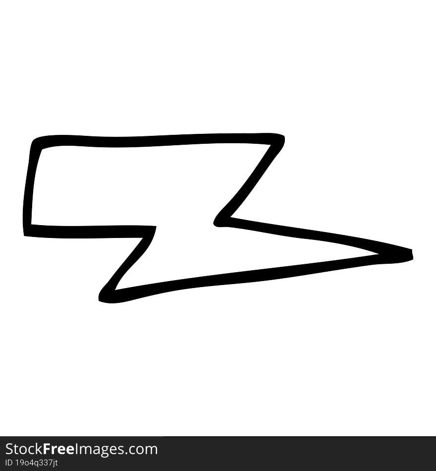 Line Drawing Cartoon Lightening Bolt