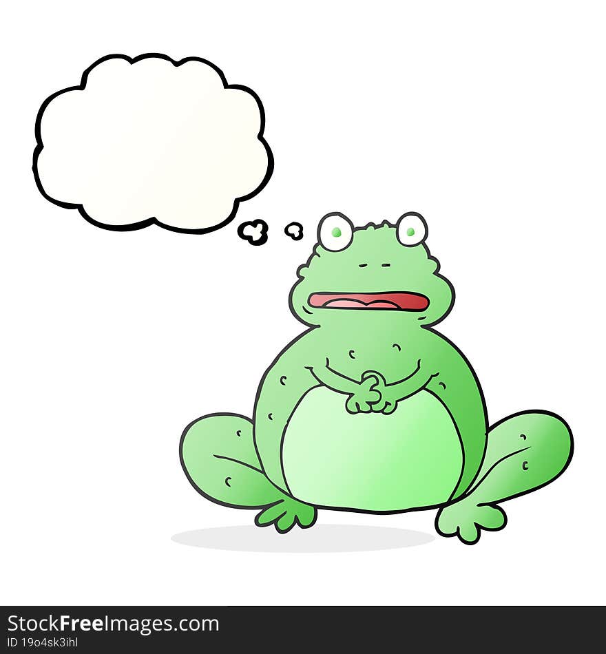 thought bubble cartoon frog