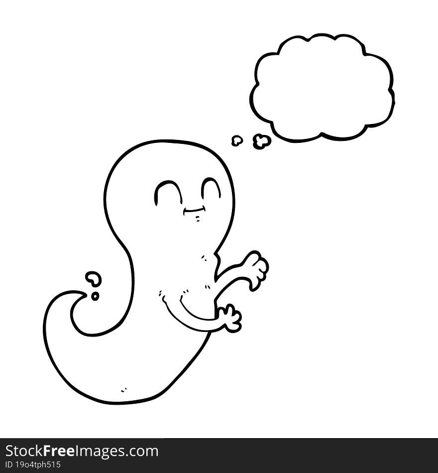 thought bubble cartoon ghost