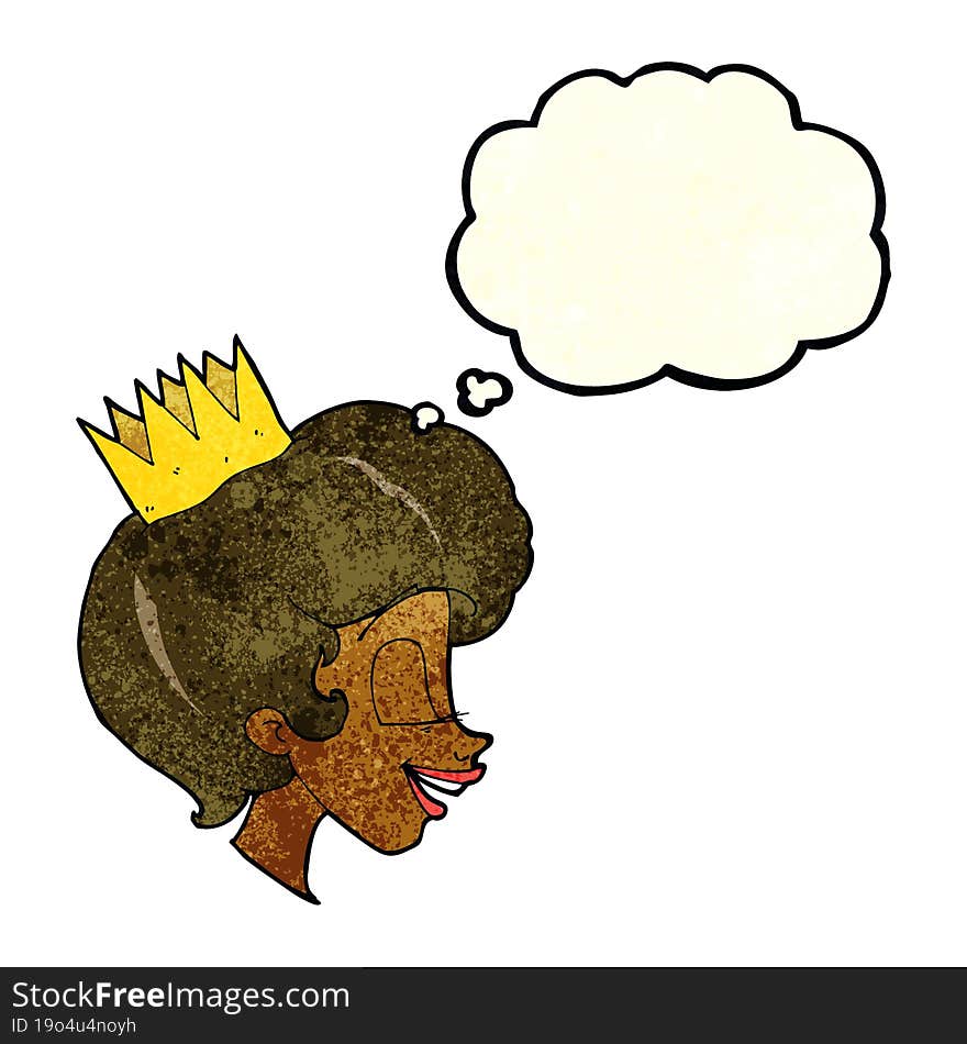 Cartoon Princess With Thought Bubble