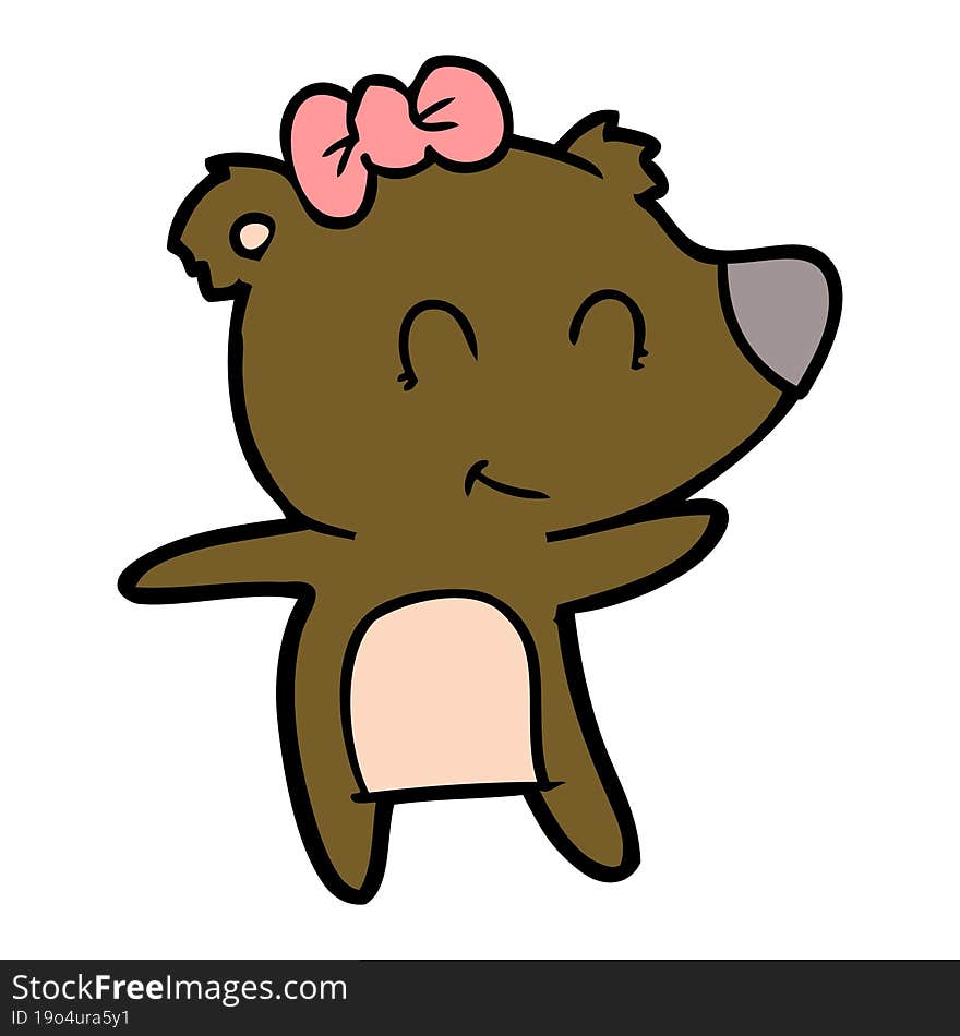 female bear cartoon. female bear cartoon