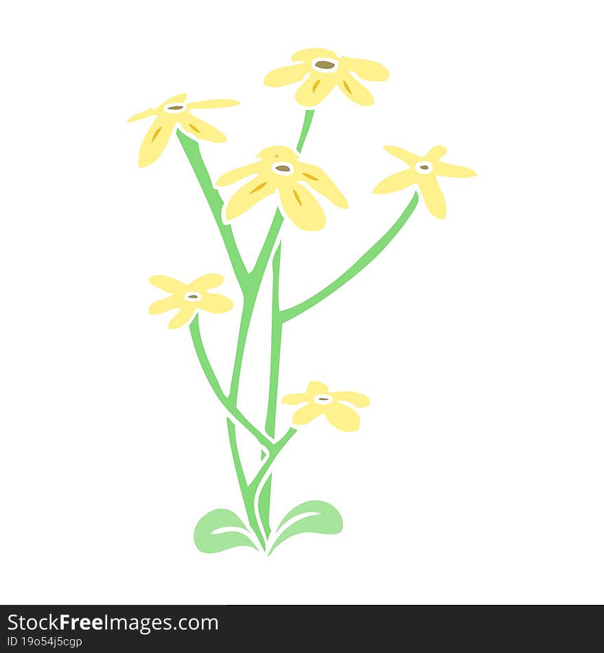 flat color style cartoon flower