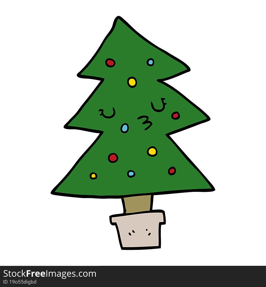 cartoon christmas tree