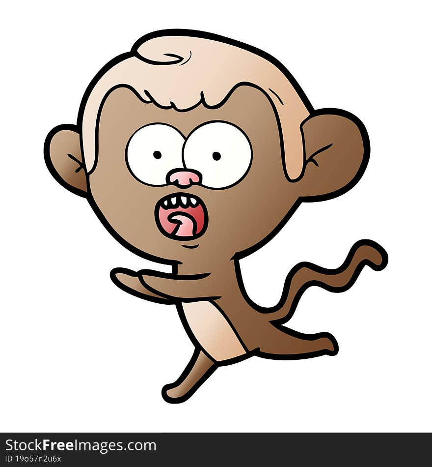 cartoon shocked monkey. cartoon shocked monkey