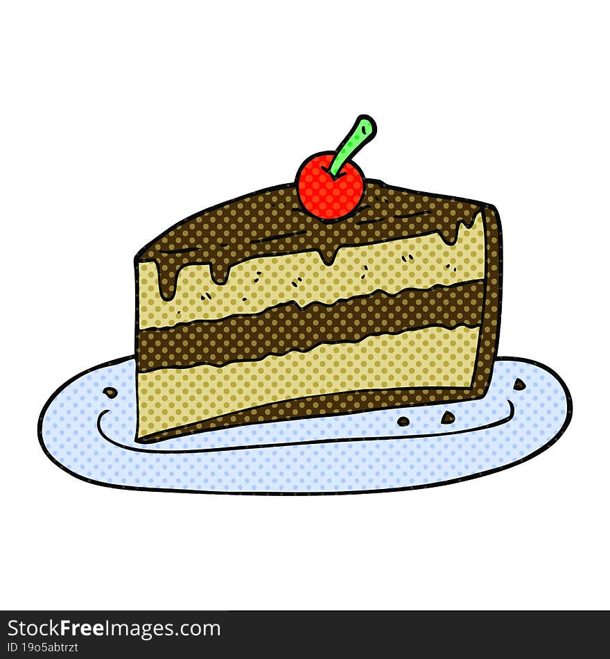 Cartoon Slice Of Cake