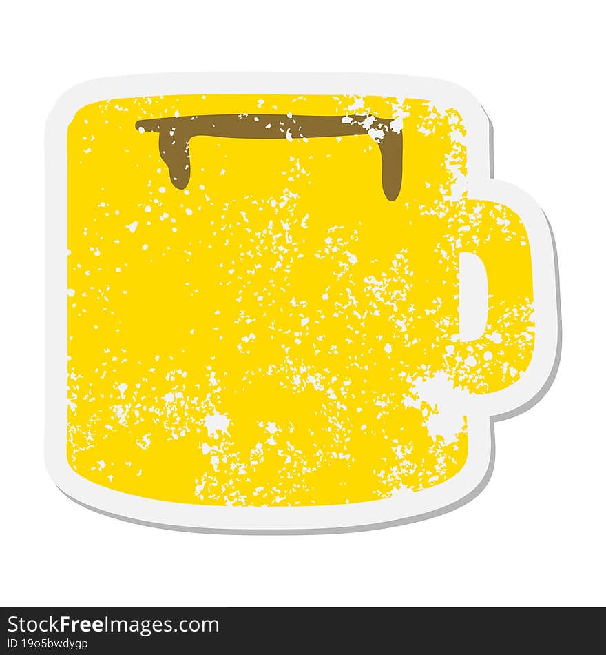 coffee mug grunge sticker