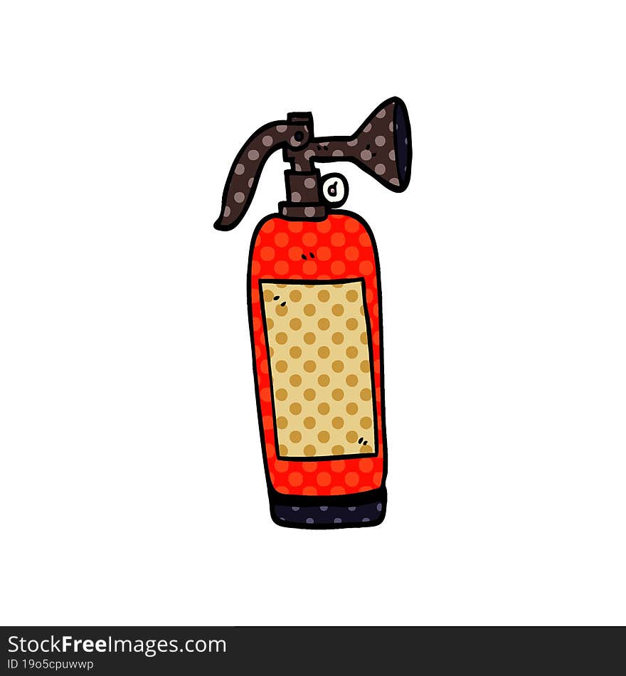 cartoon doodle fire extinguisher