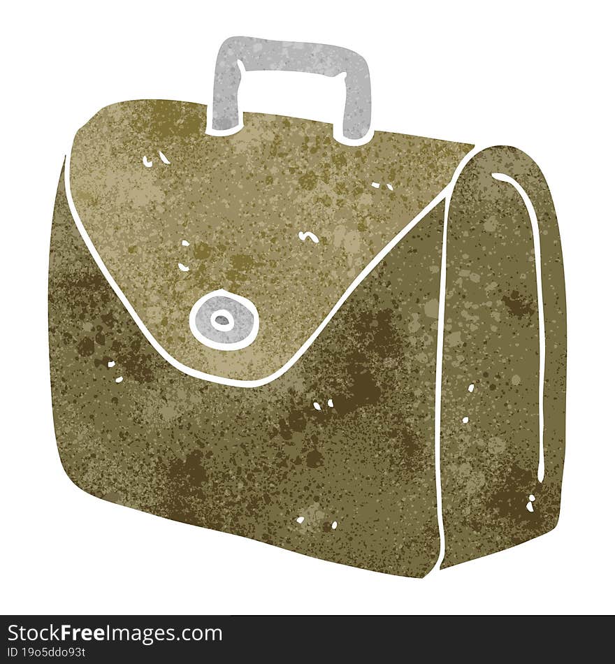 retro cartoon old briefcase