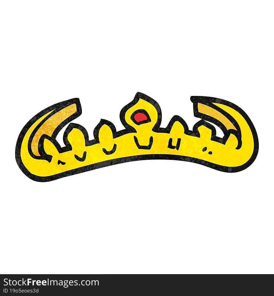 textured cartoon tiara