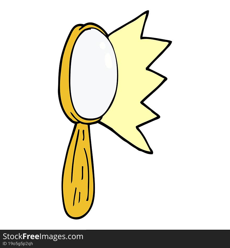 cartoon doodle magnifying glass