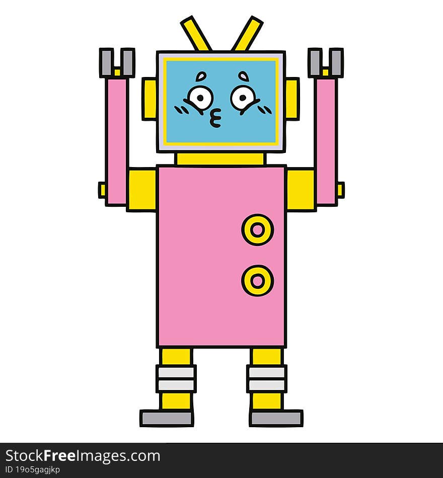 cute cartoon of a robot. cute cartoon of a robot