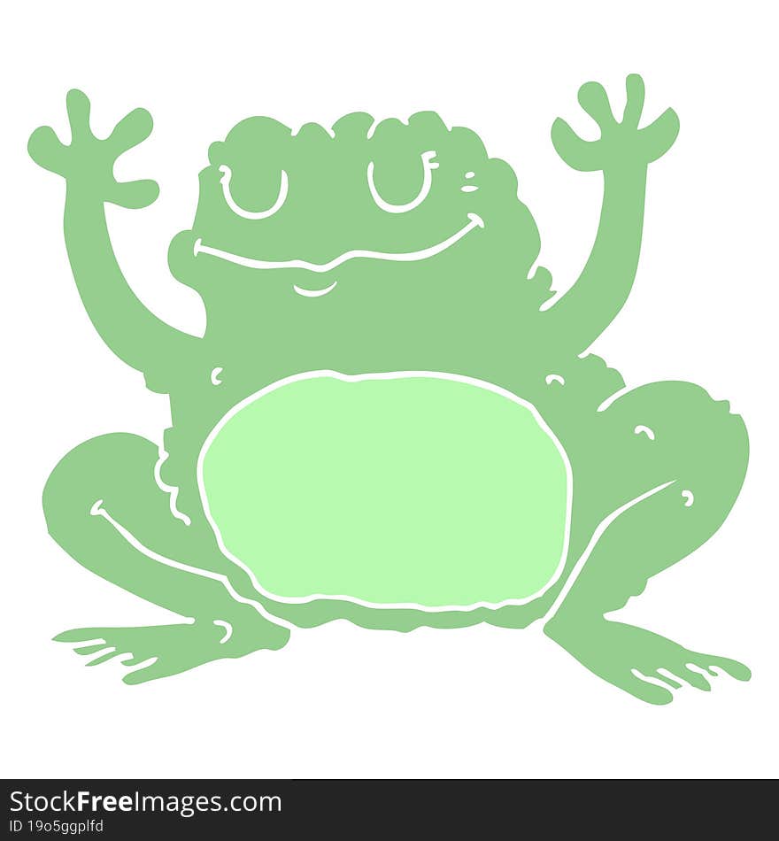 flat color style cartoon frog